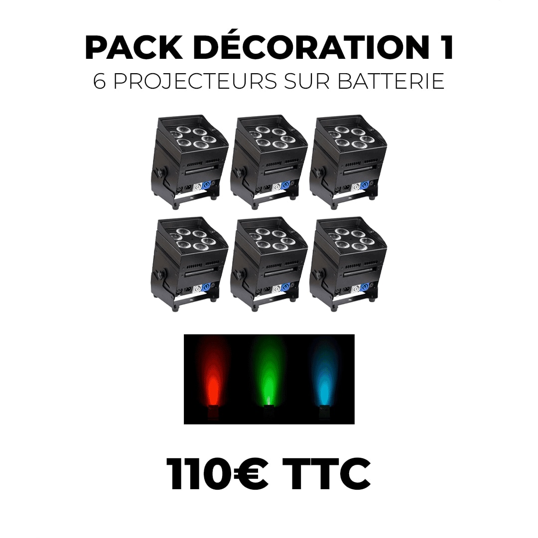 Pack décoration 6 projecteurs